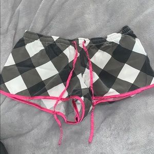 Black and pink pj shorts